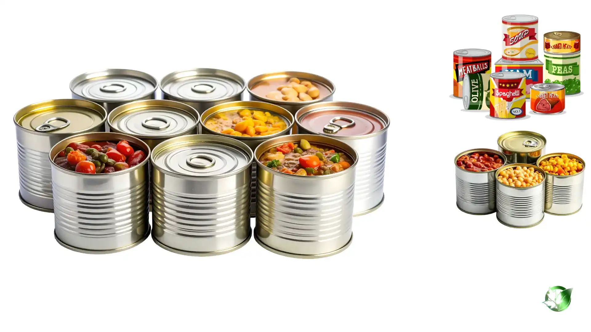 Commercial presentation of Canned Foods for wholesale product evaluation and buyer review.